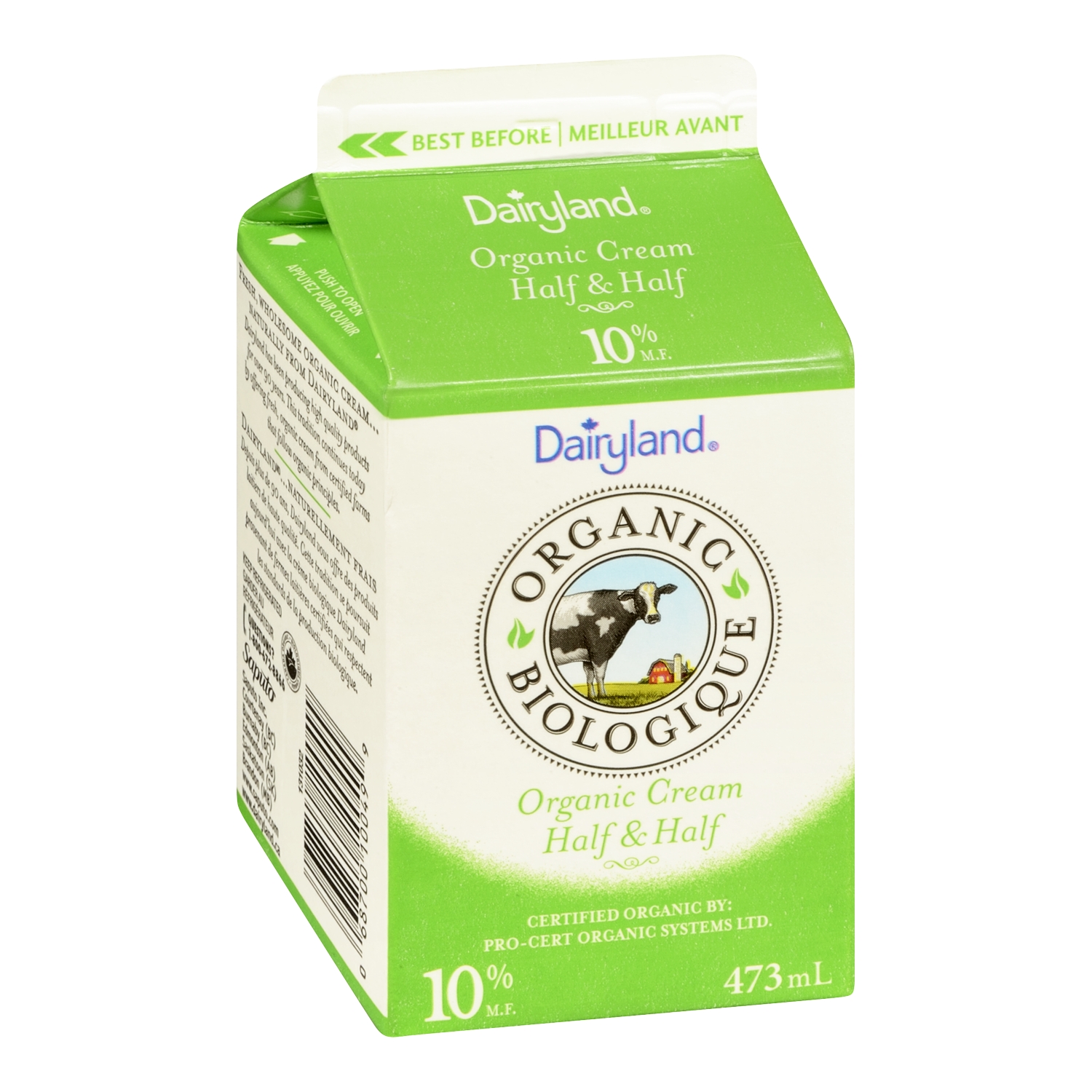 Dairyland Organic Half & Half 10 Cream Stong's Market
